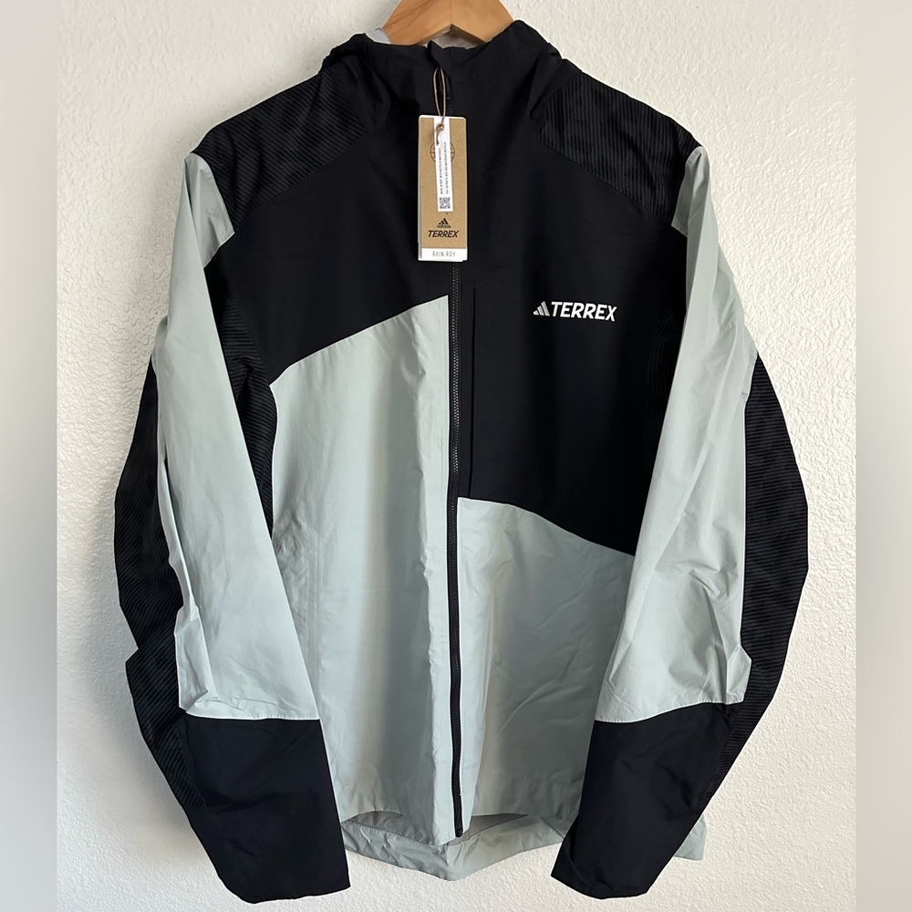 Adidas Terrex Xploric Xperior Hybrid Rain RDY Pro Jacket Black Men’s Size Large